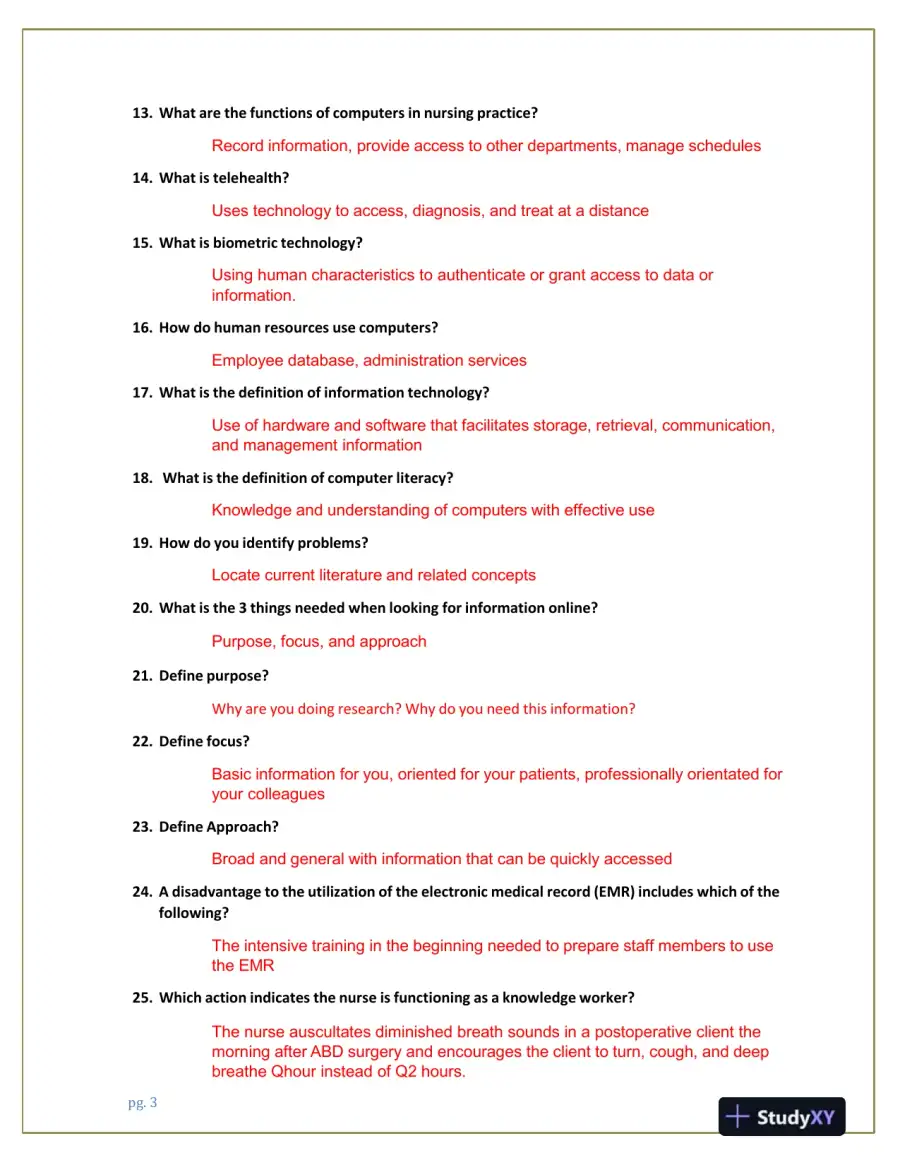 2023-2024 NR599 MIS Midterm Sample Exam With Answers (85 Solved Questions), page 4