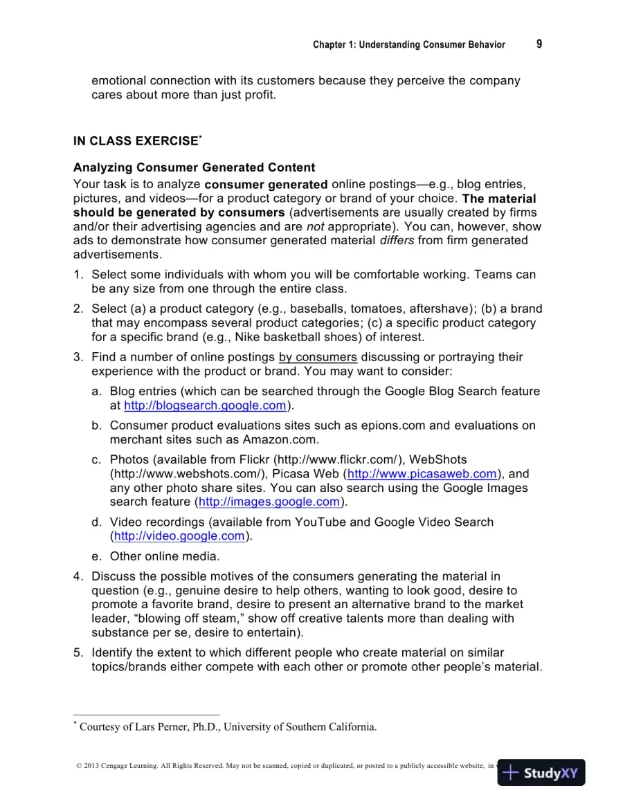 Test Bank For Consumer Behavior, 6th Edition, page 10