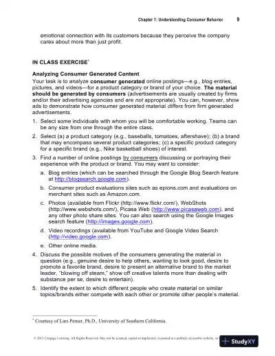 Test Bank For Consumer Behavior, 6th Edition - Page 10 preview image