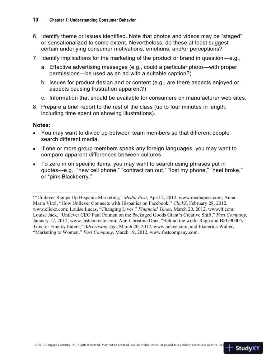 Test Bank For Consumer Behavior, 6th Edition, page 11