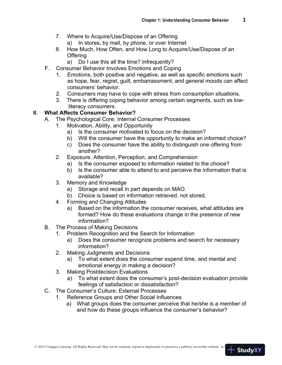 Test Bank For Consumer Behavior, 6th Edition, page 4