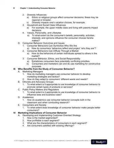 Test Bank For Consumer Behavior, 6th Edition - Page 5 preview image