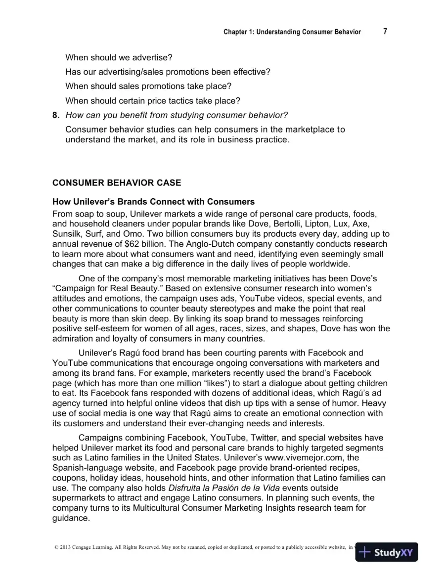 Test Bank For Consumer Behavior, 6th Edition, page 8