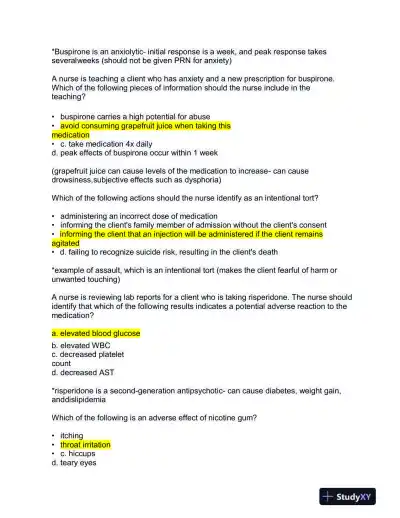 2023 ATI RN Practice Exam with Answers (21 Solved Questions) - Page 3 preview image