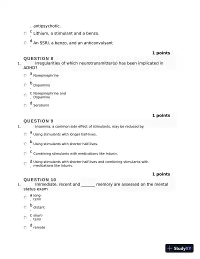 Pharmacology Final Exam with Answers (50 Solved Questions) - Page 4 preview image