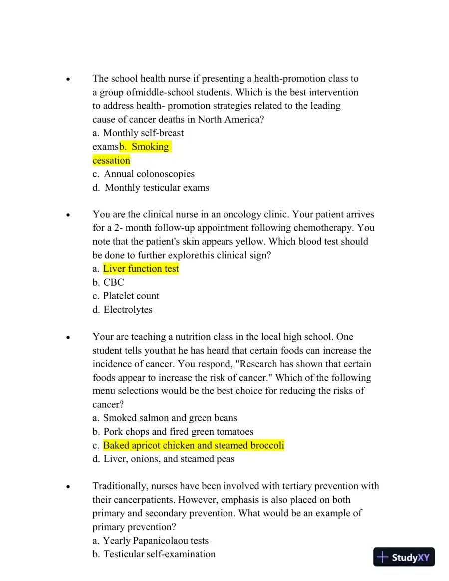 2023-2024 NUR109 Final Exam with Answers (150 Solved Questions), page 7
