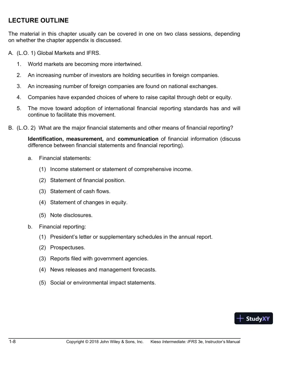 Intermediate Accounting: IFRS Edition, 3rd Edition Class Notes, page 9