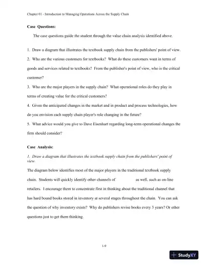 Managing Operations Across the Supply Chain 3rd Edition Solution Manual - Page 10 preview image