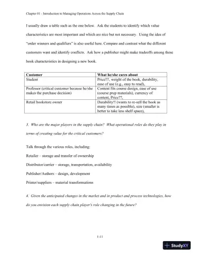 Managing Operations Across the Supply Chain 3rd Edition Solution Manual - Page 12 preview image