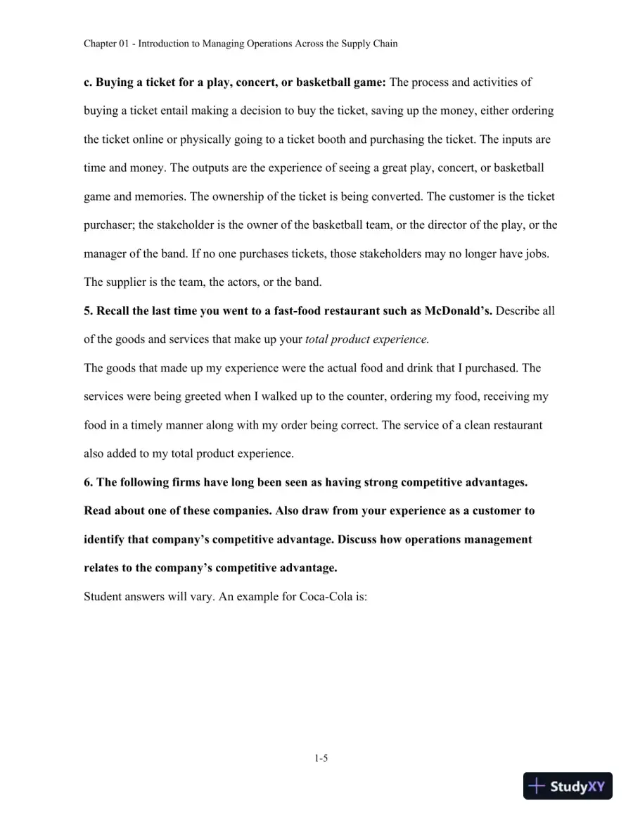 Managing Operations Across the Supply Chain 3rd Edition Solution Manual, page 6
