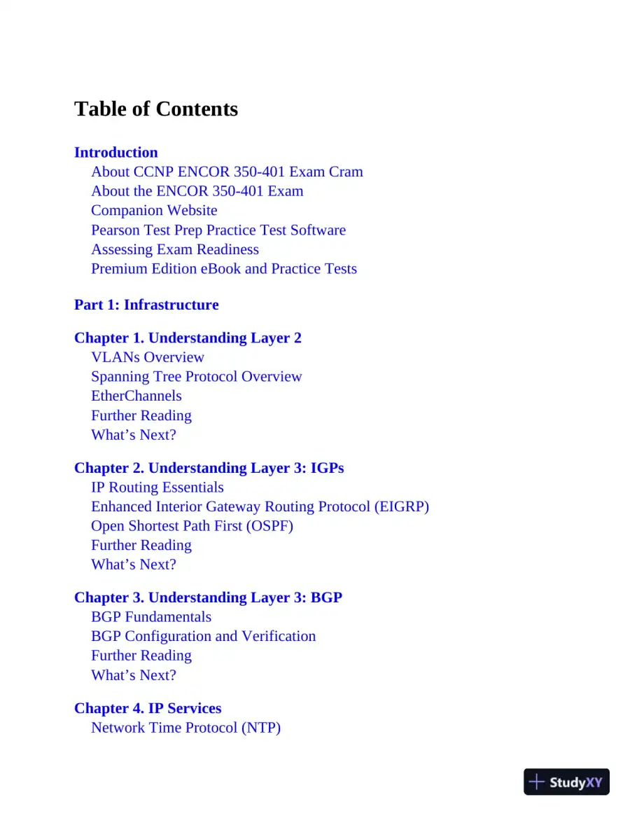 CCNP and CCIE Enterprise Core ENCOR 350-401 Exam Cram (2022), page 11
