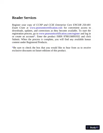 CCNP and CCIE Enterprise Core ENCOR 350-401 Exam Cram (2022) - Page 23 preview image