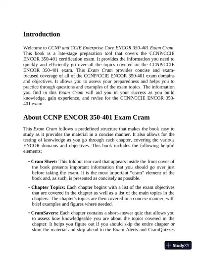 CCNP and CCIE Enterprise Core ENCOR 350-401 Exam Cram (2022) - Page 24 preview image
