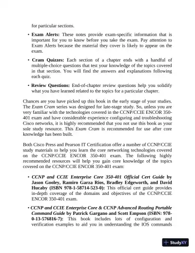 CCNP and CCIE Enterprise Core ENCOR 350-401 Exam Cram (2022) - Page 25 preview image