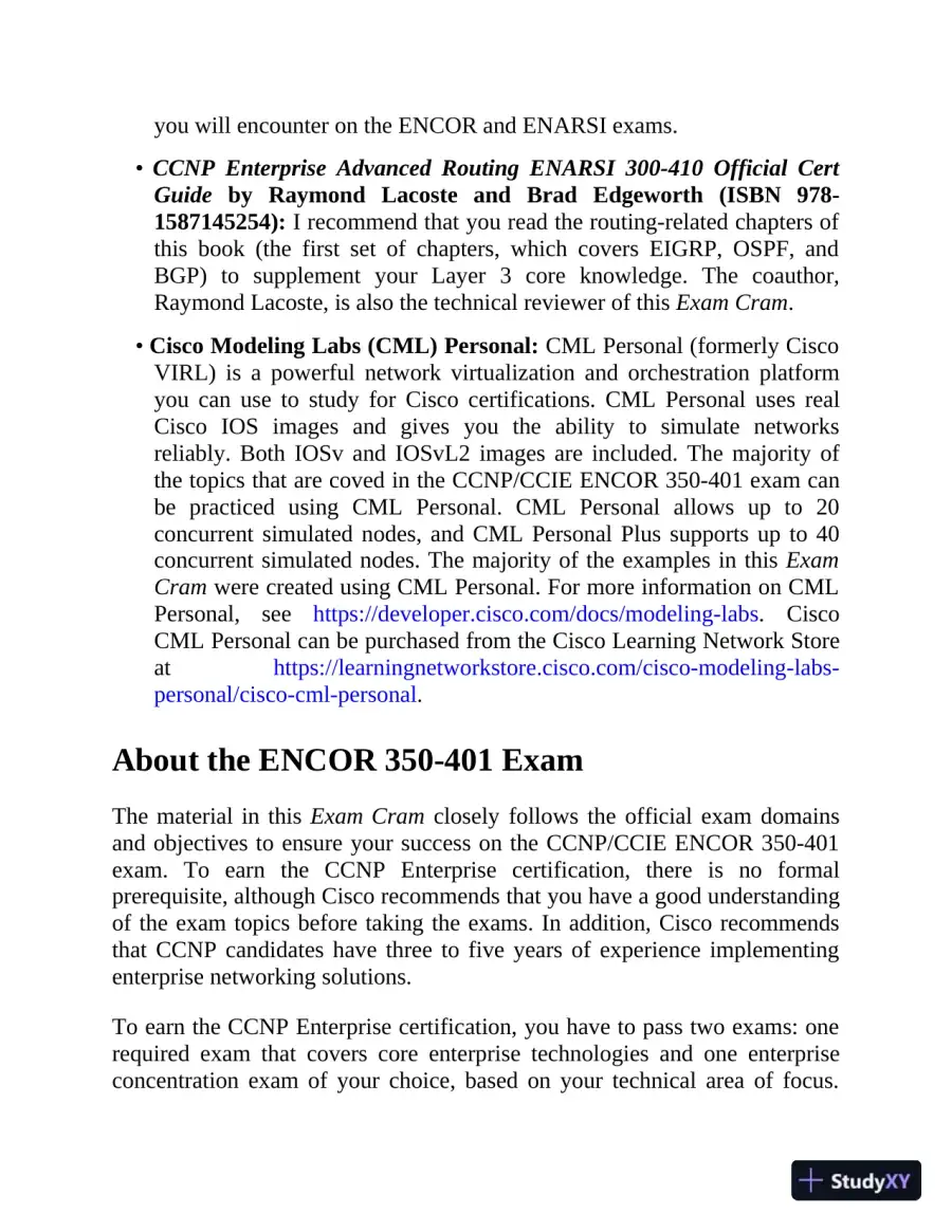 CCNP and CCIE Enterprise Core ENCOR 350-401 Exam Cram (2022), page 26