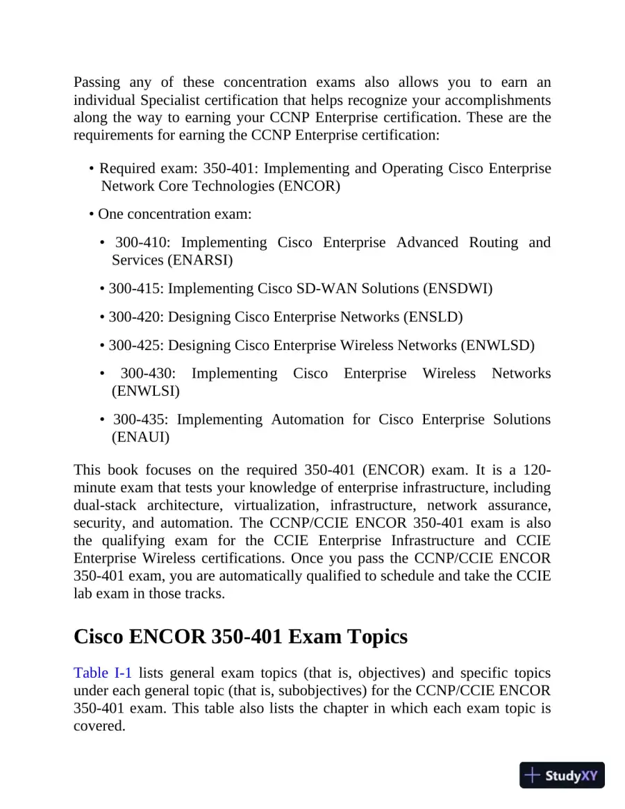 CCNP and CCIE Enterprise Core ENCOR 350-401 Exam Cram (2022), page 27