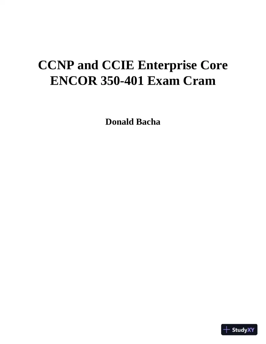 CCNP and CCIE Enterprise Core ENCOR 350-401 Exam Cram (2022), page 3