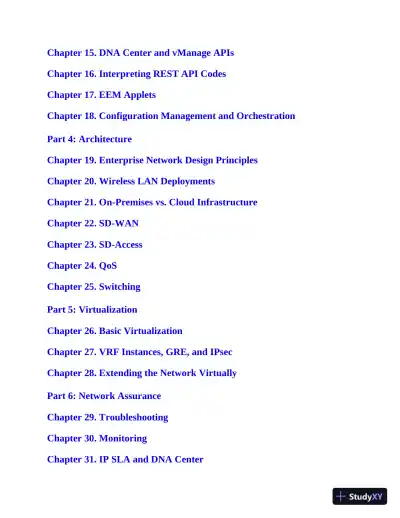 CCNP and CCIE Enterprise Core ENCOR 350-401 Exam Cram (2022) - Page 9 preview image
