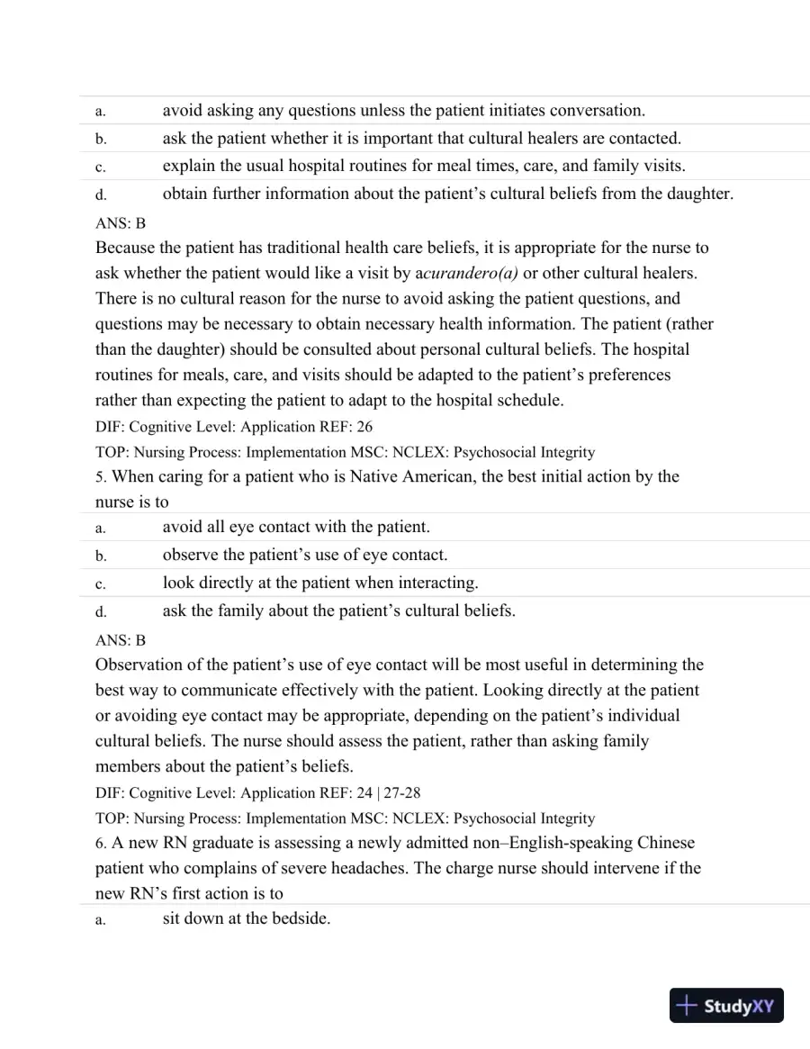 Test Bank For Medical-Surgical Nursing: Assessment And Management Of Clinical Problems, 8th Edition, page 10