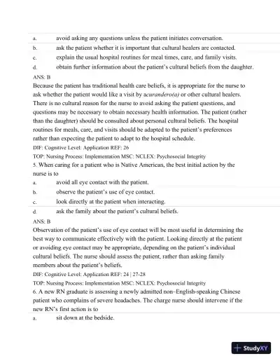 Test Bank For Medical-Surgical Nursing: Assessment And Management Of Clinical Problems, 8th Edition - Page 10 preview image