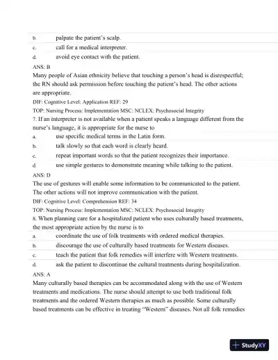 Test Bank For Medical-Surgical Nursing: Assessment And Management Of Clinical Problems, 8th Edition - Page 11 preview image