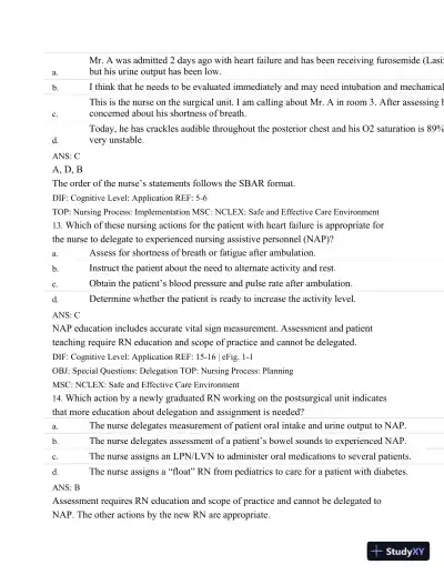 Test Bank For Medical-Surgical Nursing: Assessment And Management Of Clinical Problems, 8th Edition - Page 7 preview image