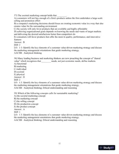 Test Bank for Marketing: An Introduction, 14th Edition - Page 13 preview image