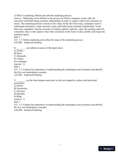 Test Bank for Marketing: An Introduction, 14th Edition - Page 3 preview image