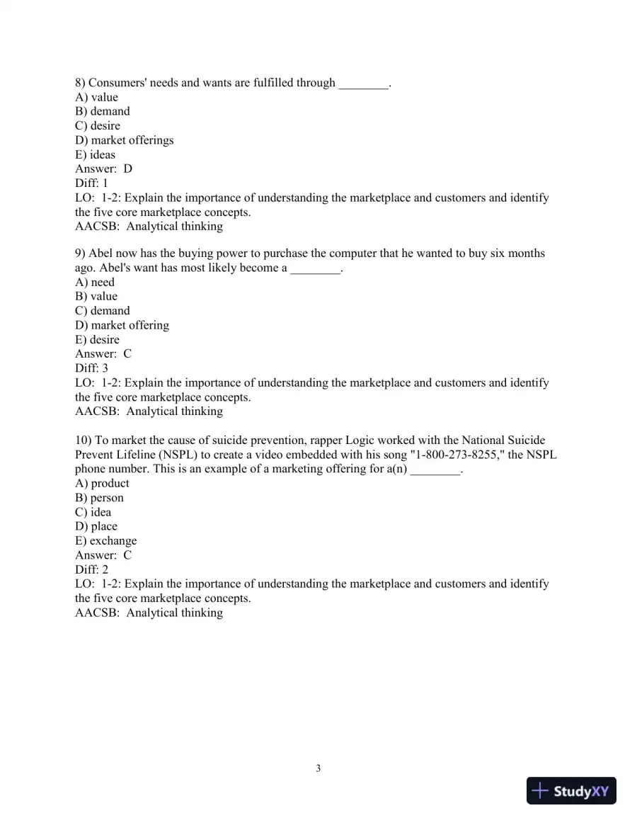 Test Bank for Marketing: An Introduction, 14th Edition, page 4