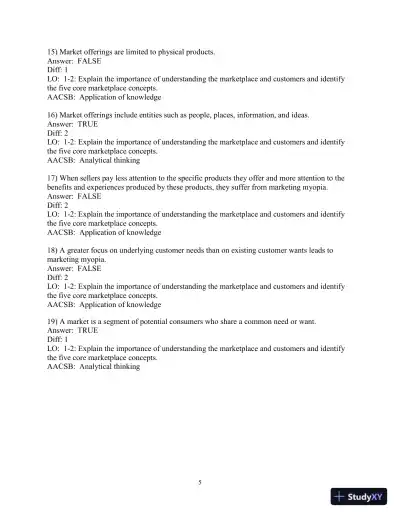 Test Bank for Marketing: An Introduction, 14th Edition - Page 6 preview image