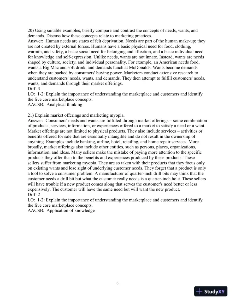 Test Bank for Marketing: An Introduction, 14th Edition, page 7