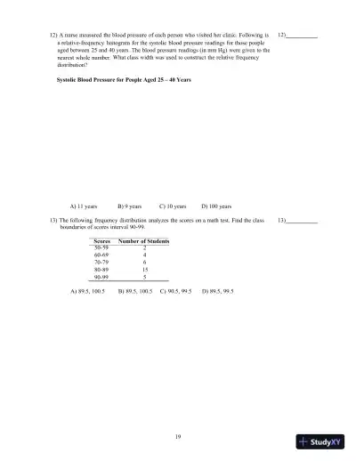Elementary Statistics Using Excel, 6th Edition Test Bank - Page 23 preview image