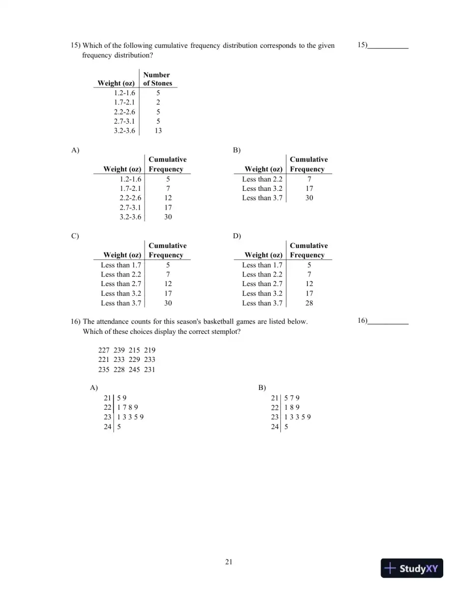 Elementary Statistics Using Excel, 6th Edition Test Bank, page 25