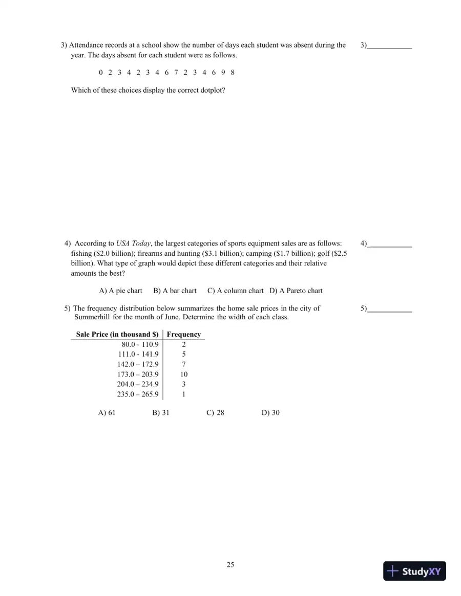 Elementary Statistics Using Excel, 6th Edition Test Bank, page 29