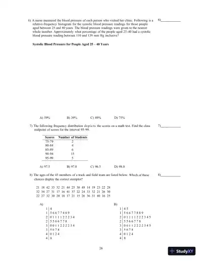 Elementary Statistics Using Excel, 6th Edition Test Bank - Page 30 preview image