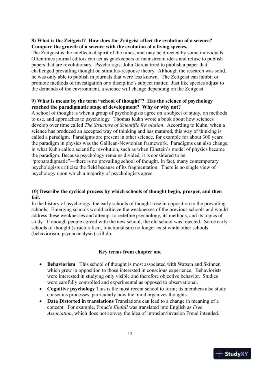 A History Of Modern Psychology, 10th Edition Lecture Notes, page 13