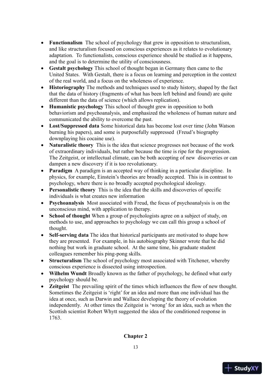 A History Of Modern Psychology, 10th Edition Lecture Notes, page 14