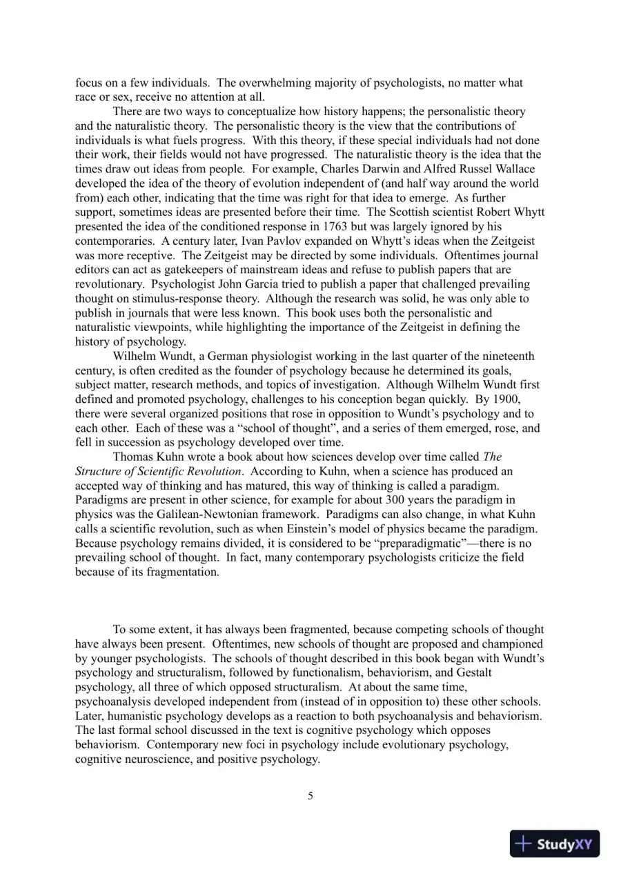 A History Of Modern Psychology, 10th Edition Lecture Notes, page 6
