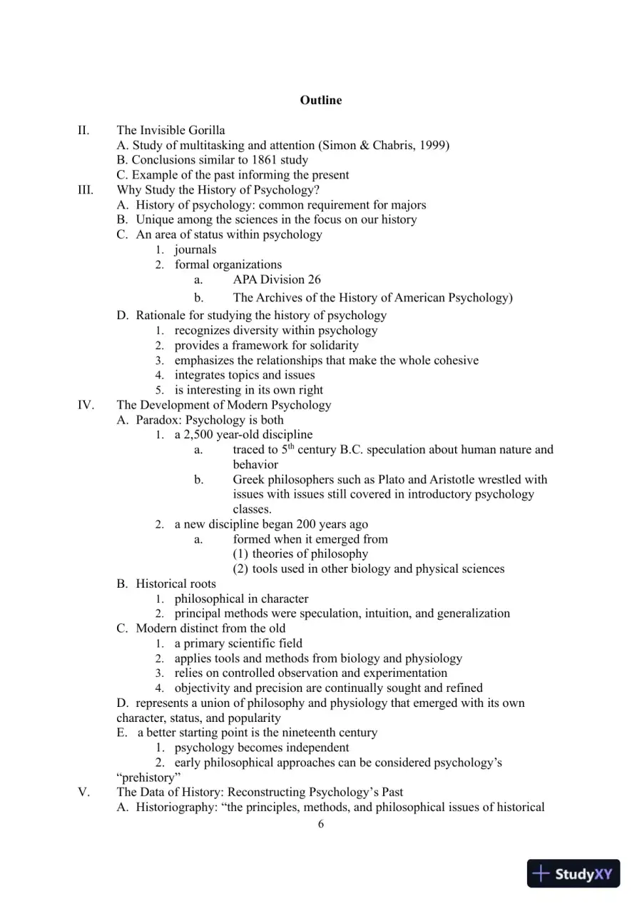 A History Of Modern Psychology, 10th Edition Lecture Notes, page 7