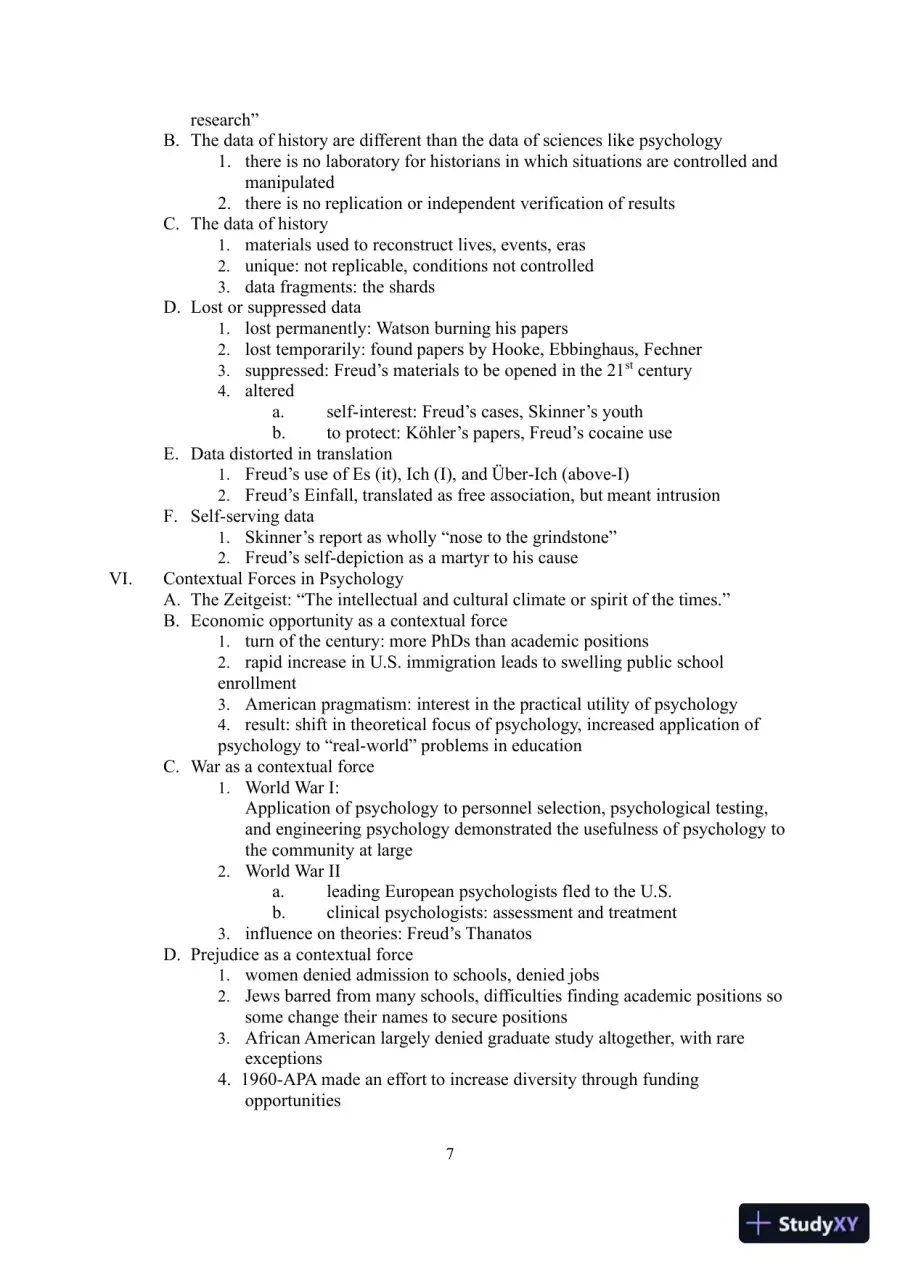 A History Of Modern Psychology, 10th Edition Lecture Notes, page 8