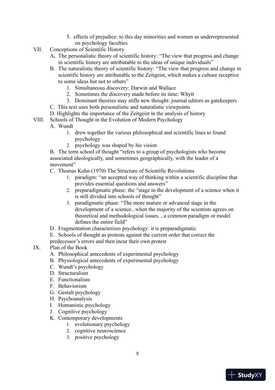 A History Of Modern Psychology, 10th Edition Lecture Notes, page 9