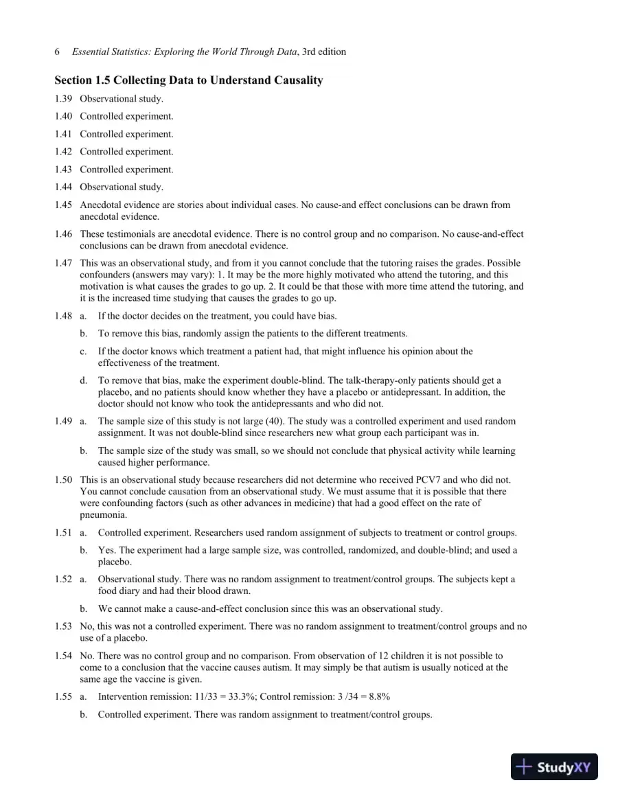 Solution Manual for Essential Statistics, 3rd Edition, page 10