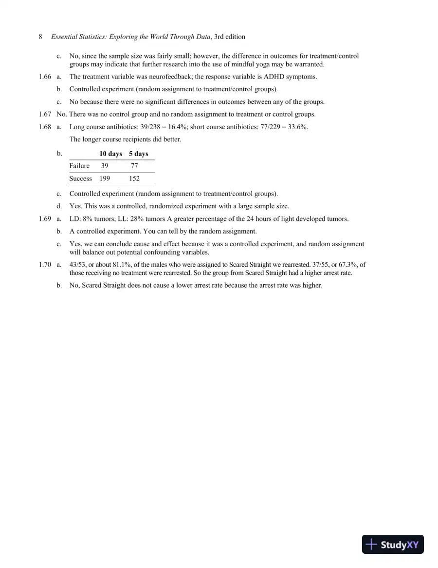 Solution Manual for Essential Statistics, 3rd Edition, page 12