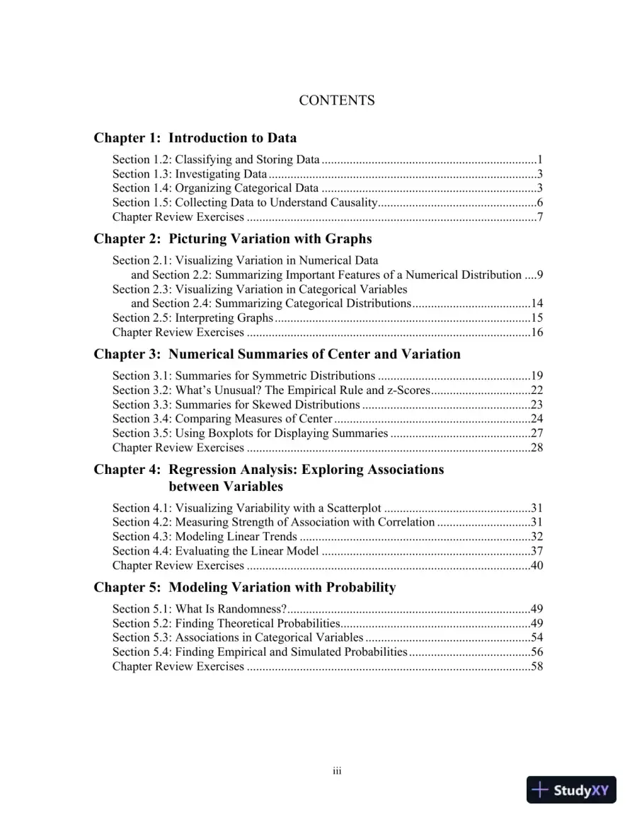 Solution Manual for Essential Statistics, 3rd Edition, page 3