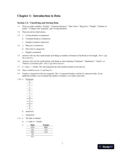 Solution Manual for Essential Statistics, 3rd Edition - Page 5 preview image