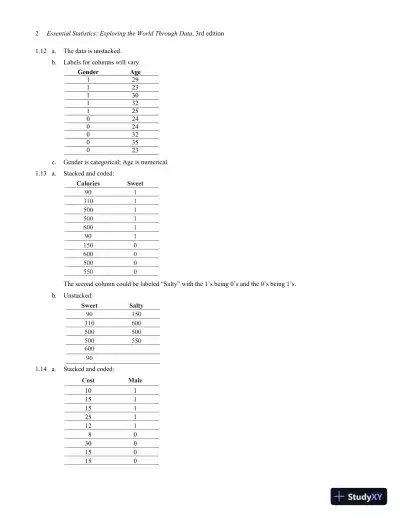 Solution Manual for Essential Statistics, 3rd Edition - Page 6 preview image