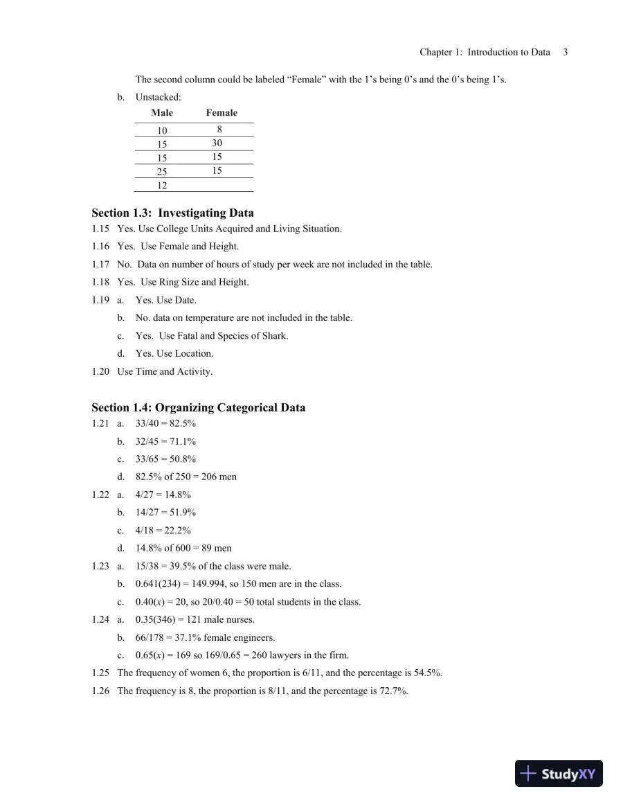 Solution Manual for Essential Statistics, 3rd Edition, page 7