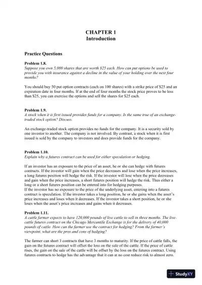 Options, Futures, and Other Derivatives, 9th Edition Solution Manual - Page 1 preview image