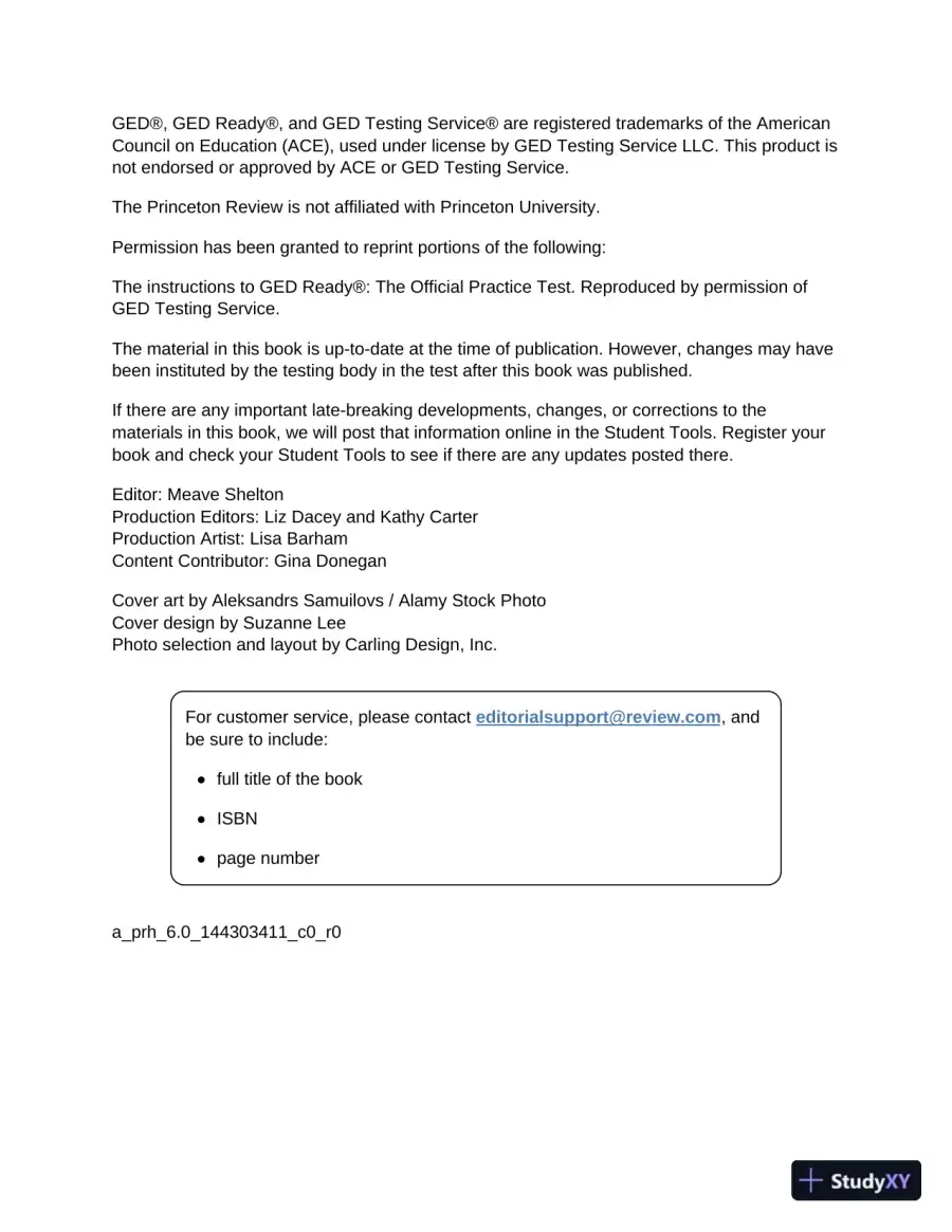 Princeton Review GED Test Prep, 2024: 2 Practice Tests + Review and Techniques (2023), page 5