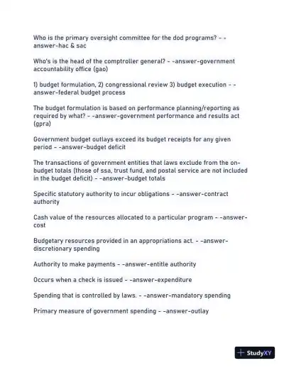 2023-2024 CDFM Module 1 Practice Exam with Answers (431 Solved Questions) - Page 11 preview image